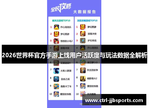 2026世界杯官方手游上线用户活跃度与玩法数据全解析